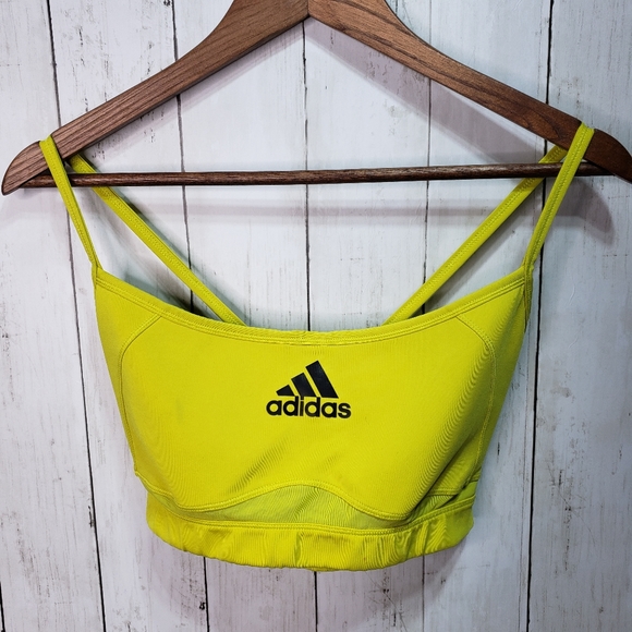 adidas Other - Adidas Citron Yellow Sports Bra Top Size Large.